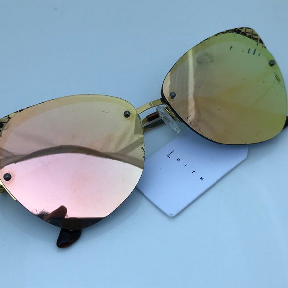 Leith Sunglasses Women Sunglasses Gold Plated Cat - Picture 12 of 14